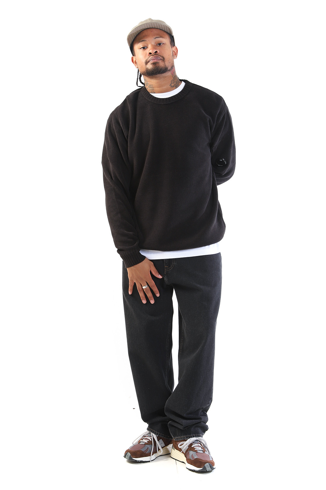 Cotton chenille crewneck Nightshade