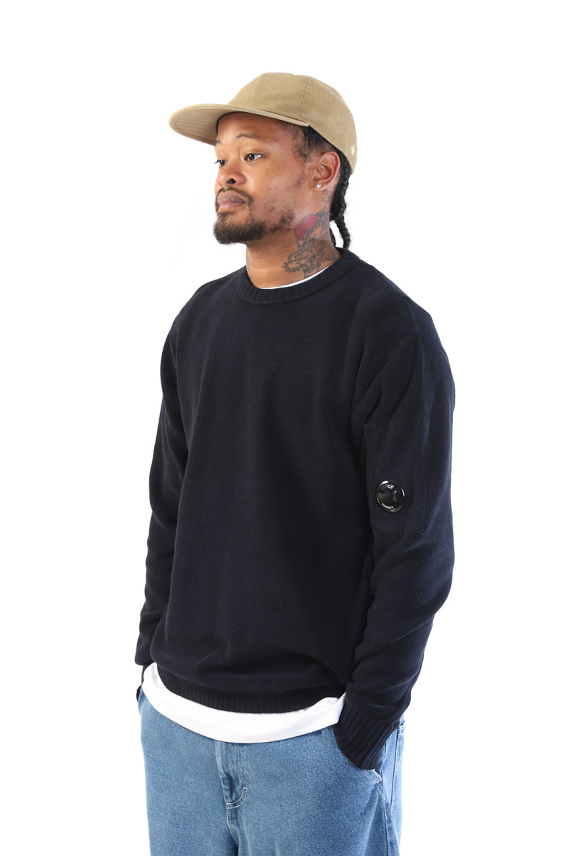 Cotton chenille crewneck Black