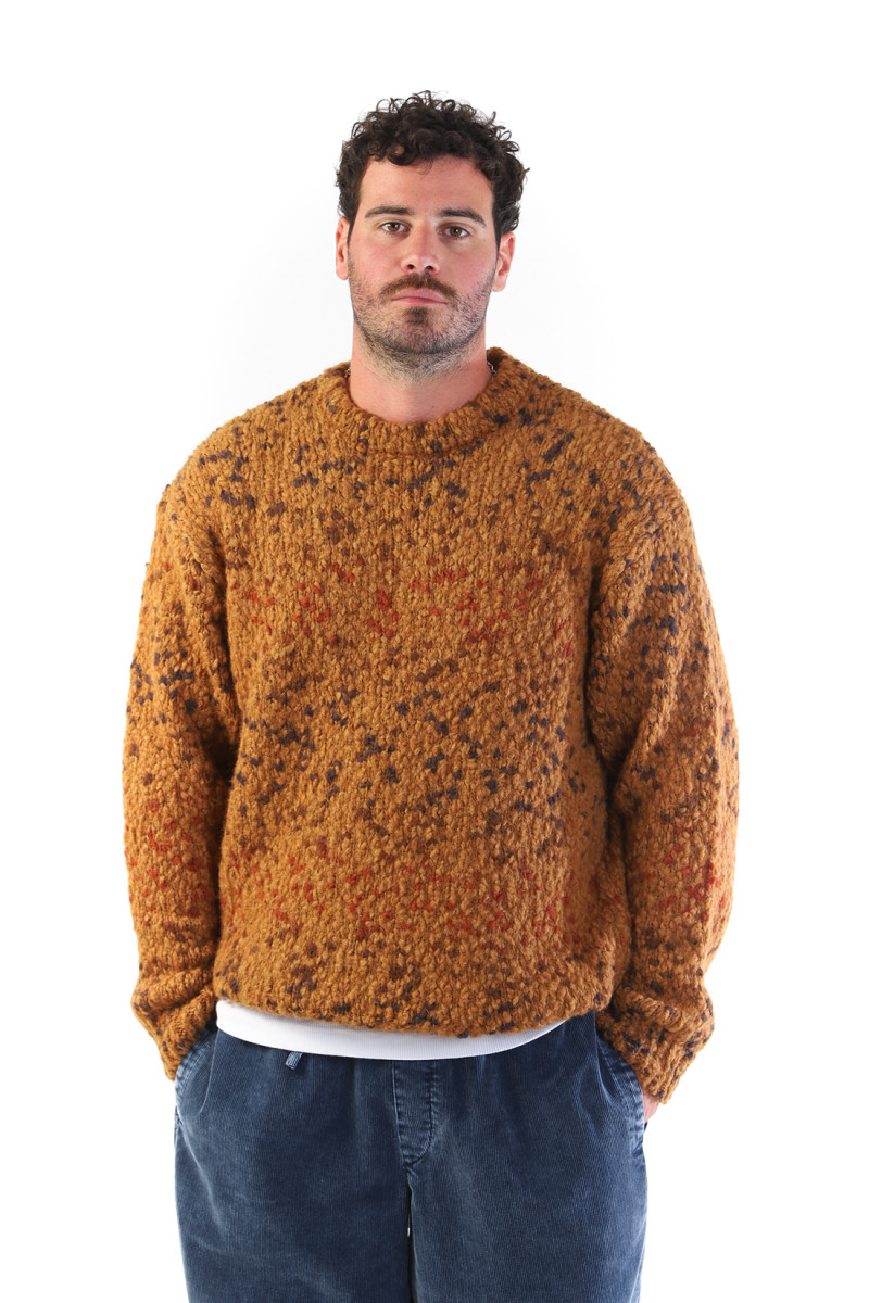 Undertones boxy crew knit Tan