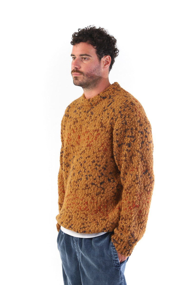 Undertones boxy crew knit Tan