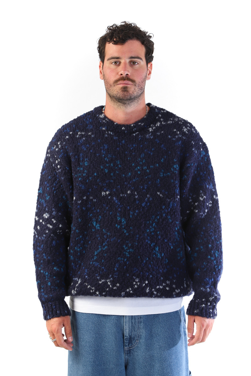 Undertones boxy crew knit Navy