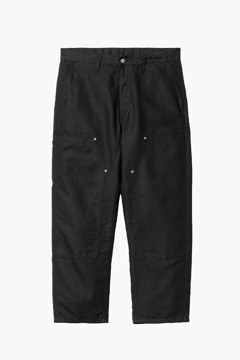 Walter double knee pant Black rinsed