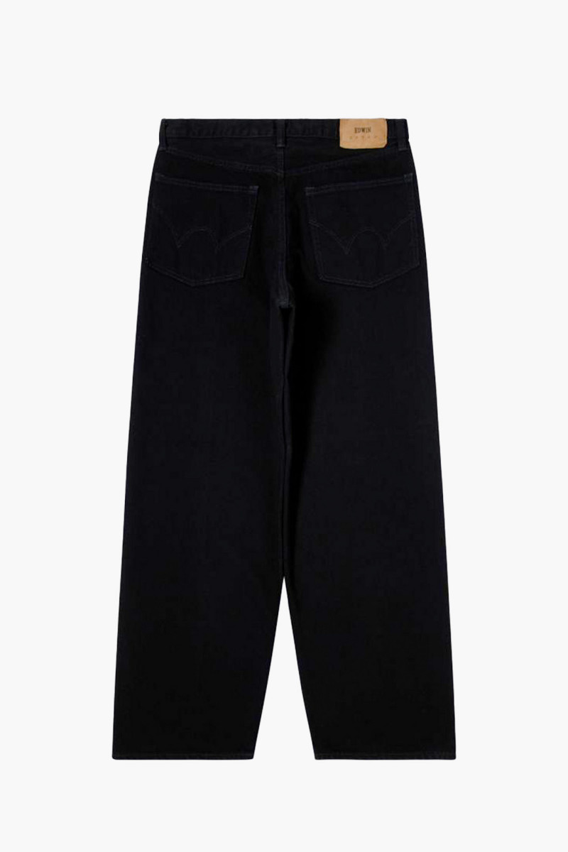 Wide pant kaihara Black