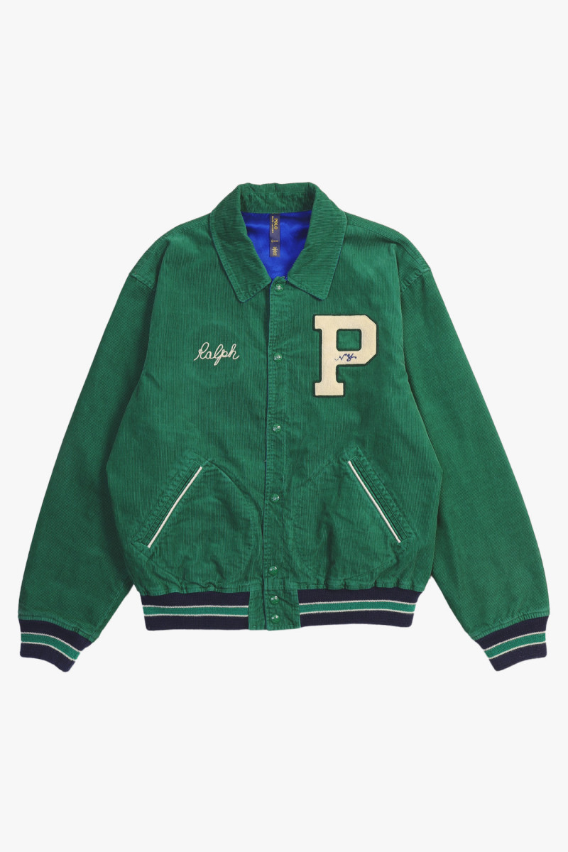 Reversible letterman jacket Green/blue