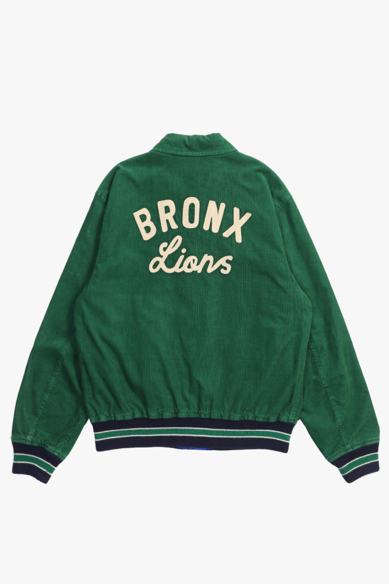 Reversible letterman jacket Green/blue