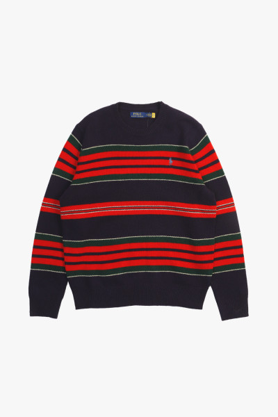 Striped wool-cashmere sweat...