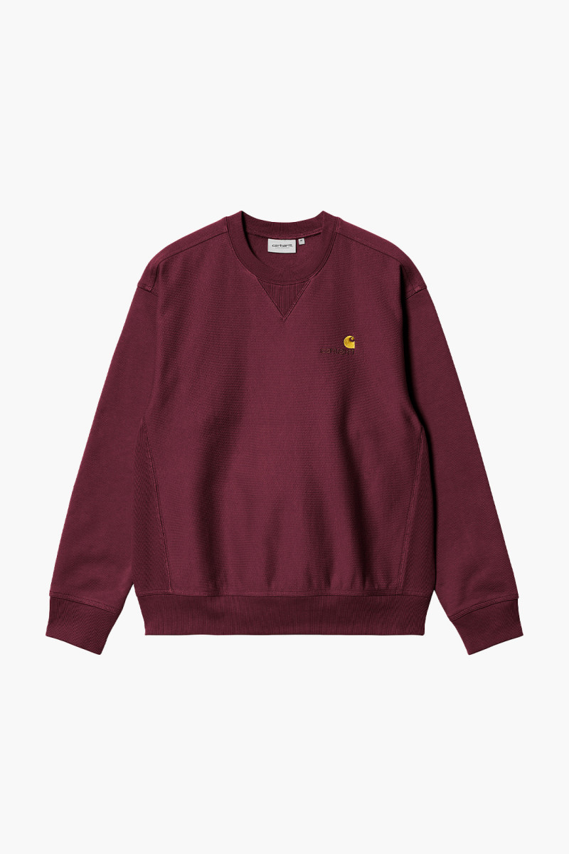 American script sweat Malbec