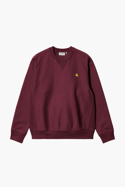 Carhartt wip American script sweat Malbec - GRADUATE STORE