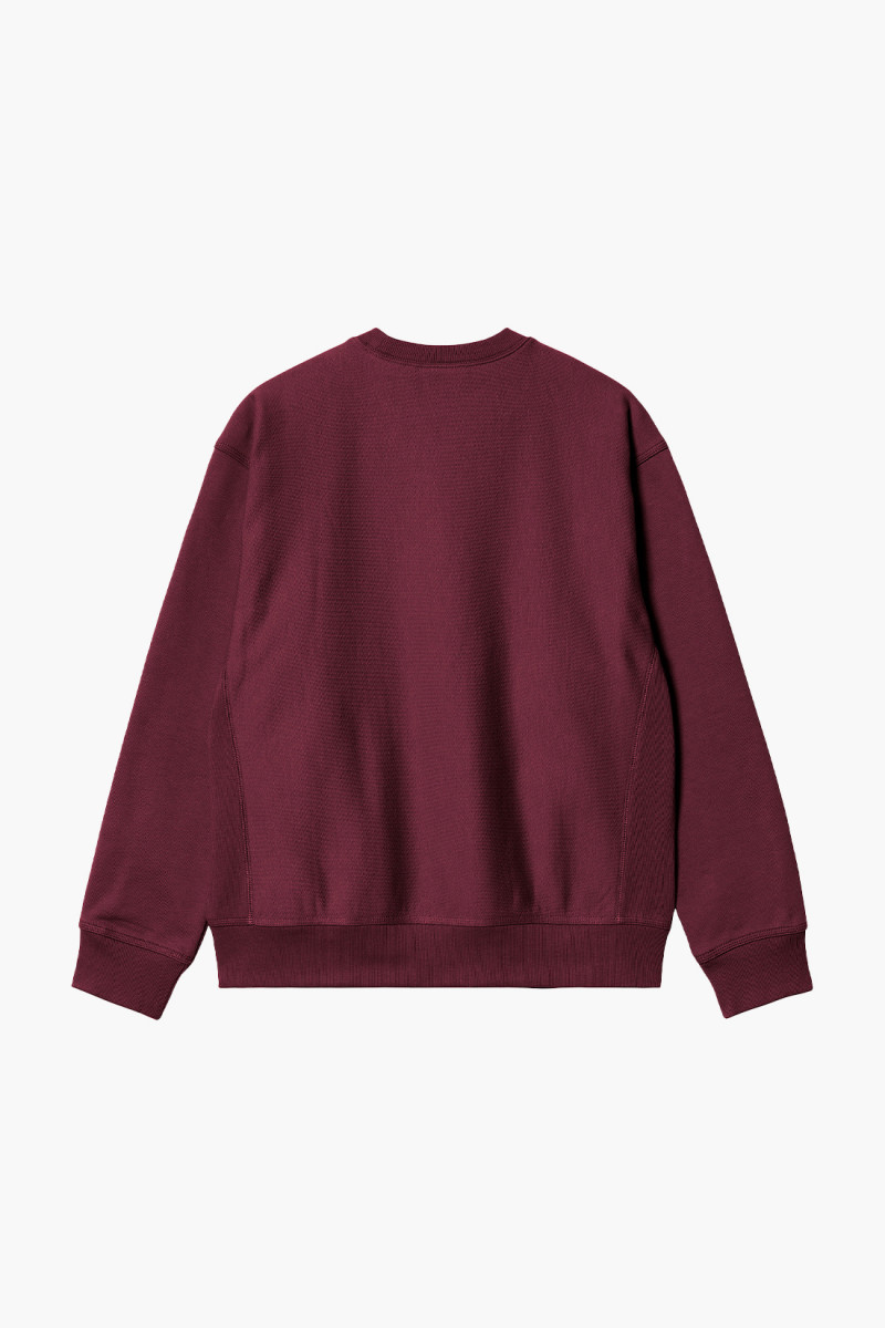 American script sweat Malbec