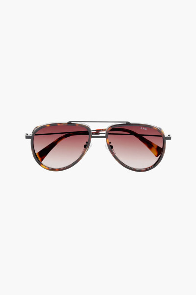 A.p.c. Lunettes de soleil sterling Marron - GRADUATE STORE