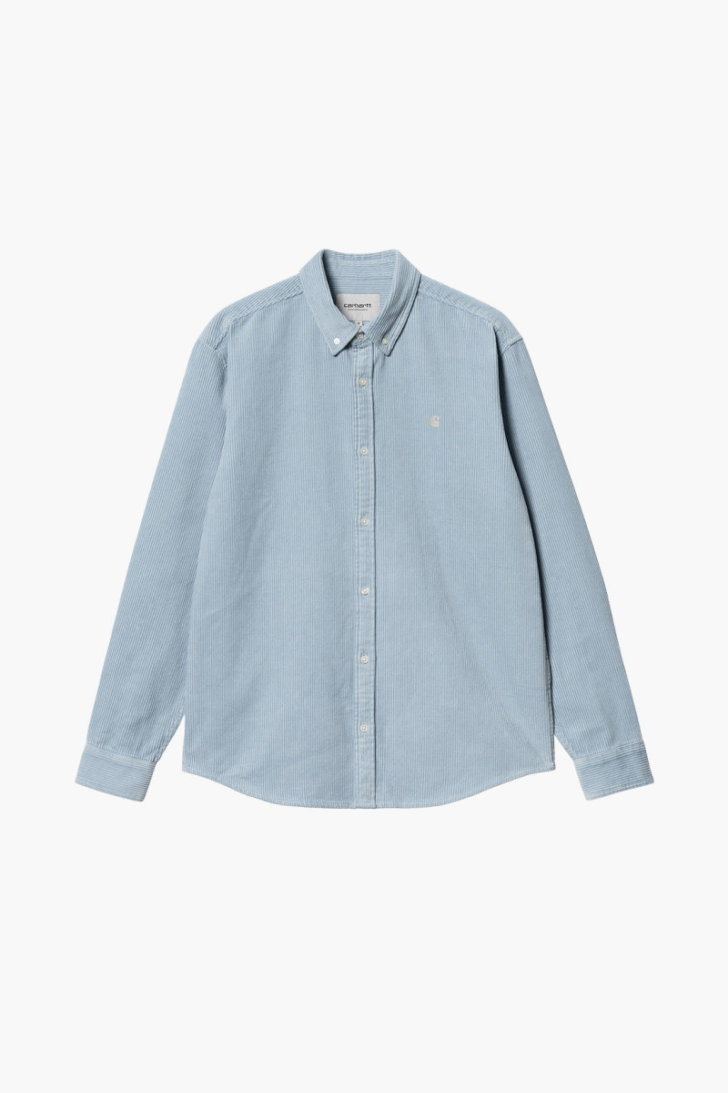 L/s madison cord shirt Dusty ice / wax