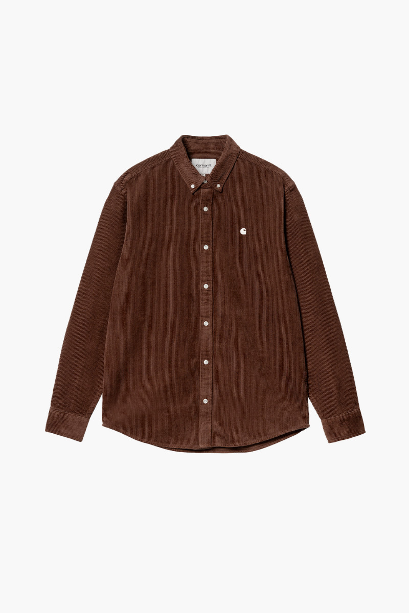 L/s madison cord shirt Offroad / wax