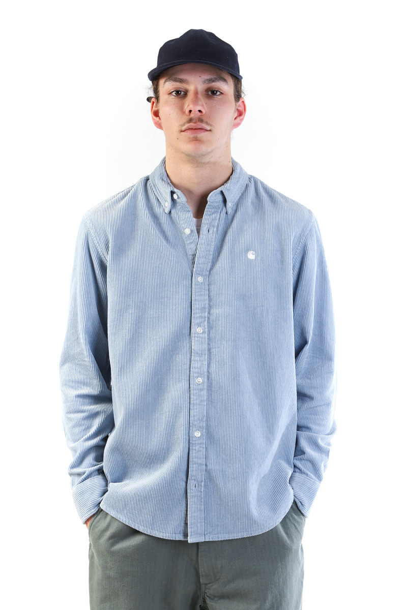 L/s madison cord shirt Dusty ice / wax