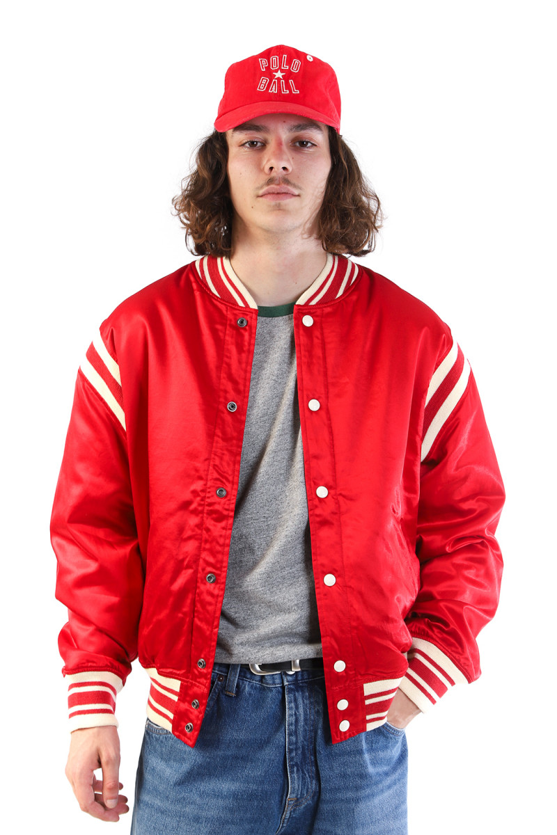 Polo ball satin rally jacket Ralph red