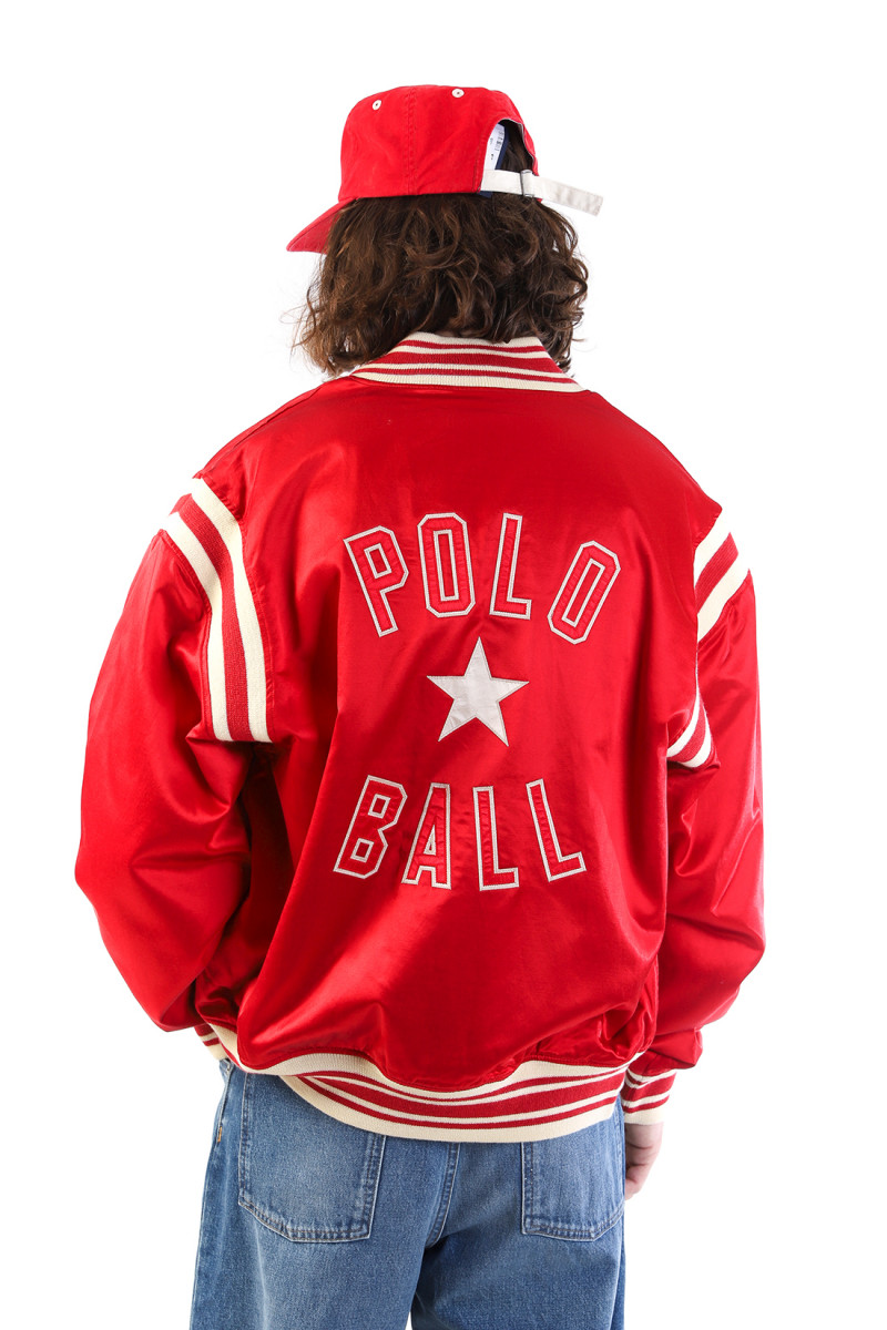 Polo ball satin rally jacket Ralph red