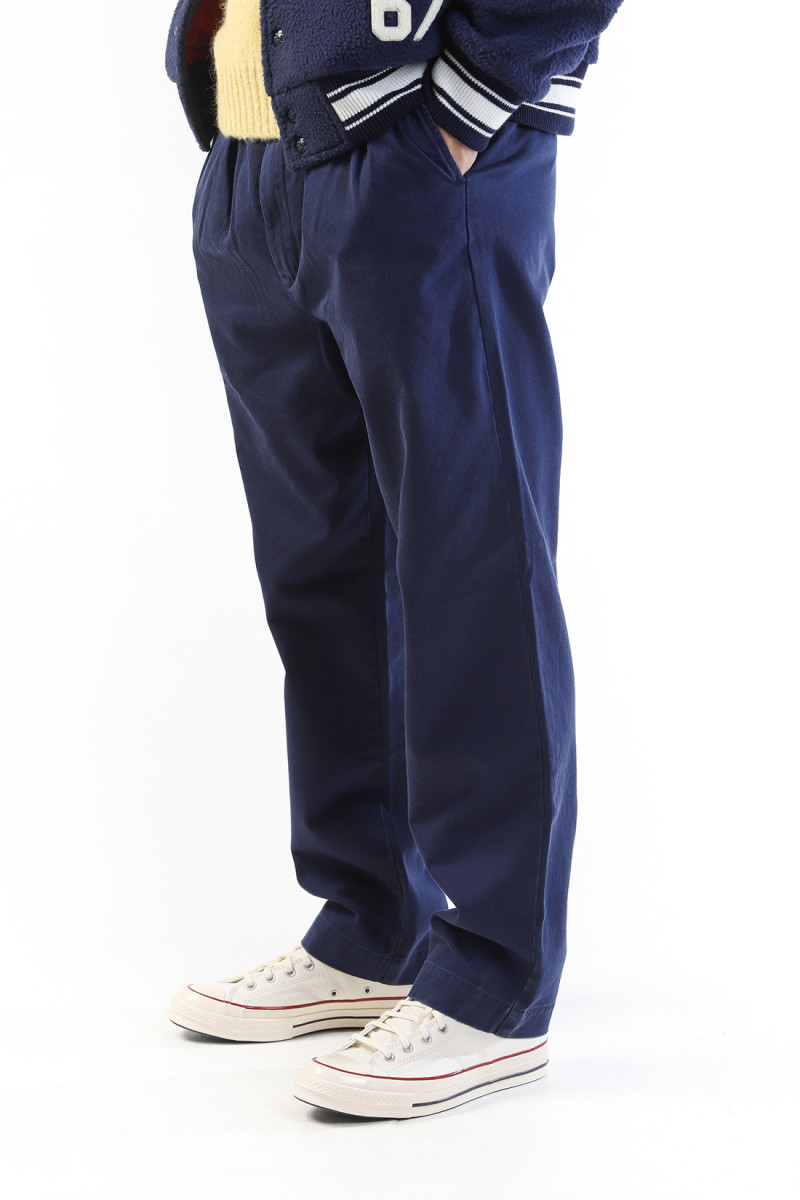 Whitman pleated chino rlxd fit Navy