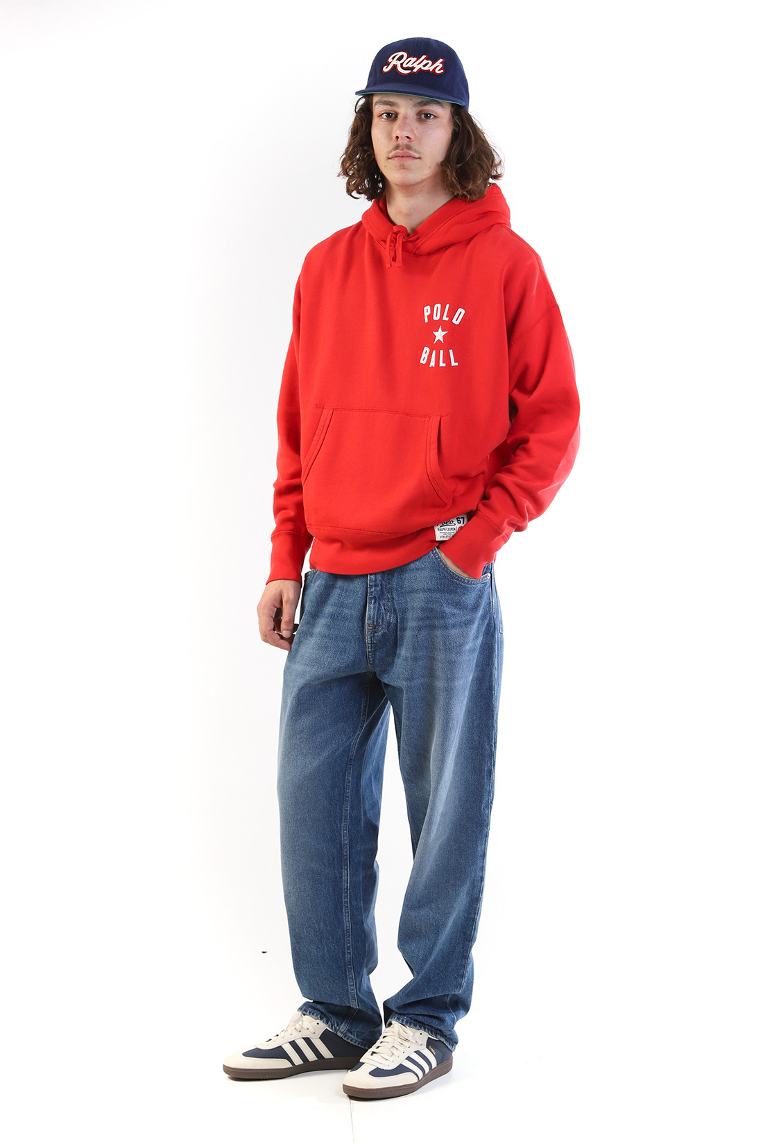 Vintage fit polo ball hoodie Rl 2000 red