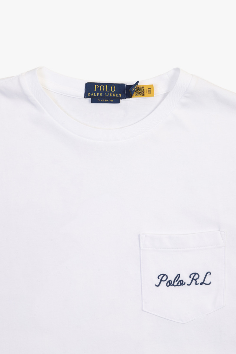 Classic fit polo bear tee White