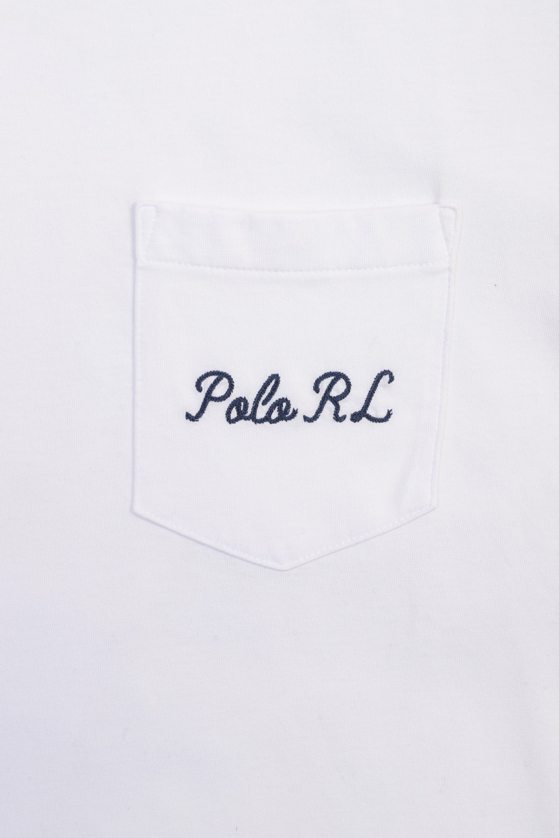 Classic fit polo bear tee White