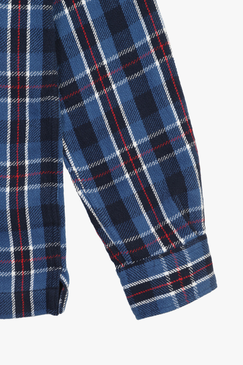 Classic fit flannel workshirt Plaid blue/multi