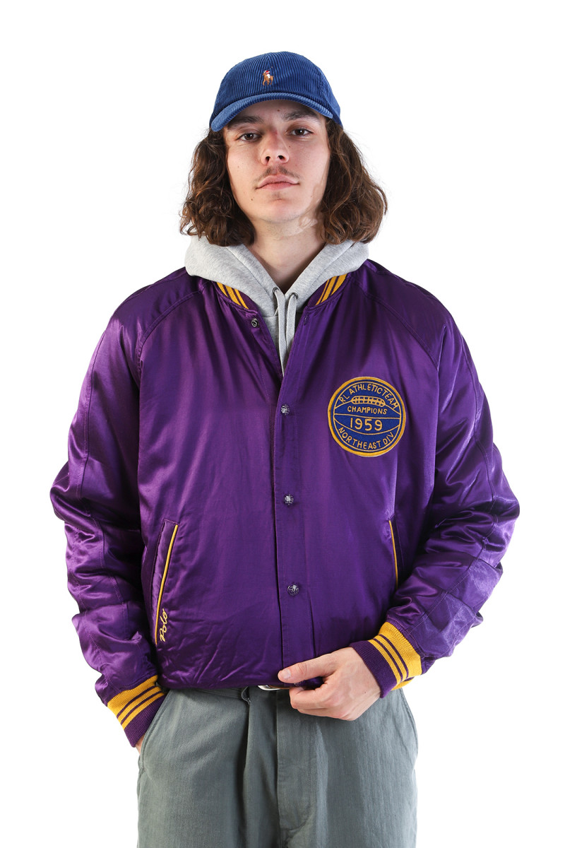 Satin varsity-inspired jacket Champion purple x