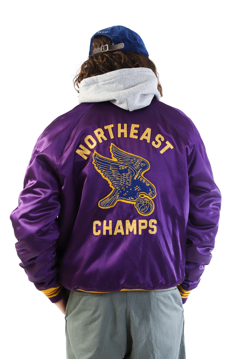 Satin varsity-inspired jacket Champion purple x