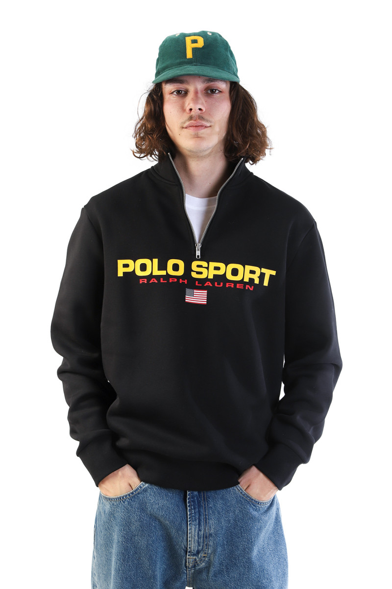 Polo sport fleece half zip Black