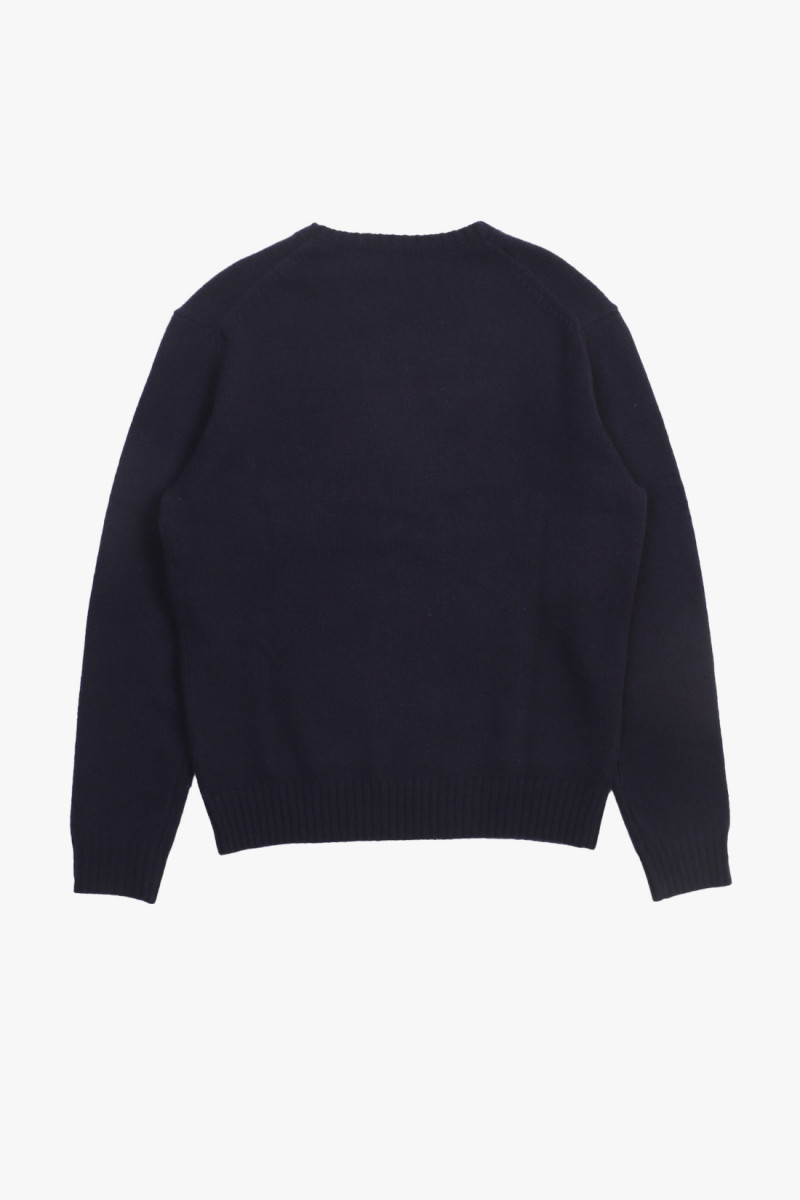 Polo bear wool-cashmere sweat Navy combo