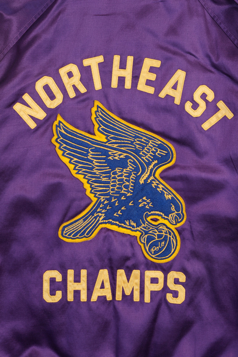 Satin varsity-inspired jacket Champion purple x