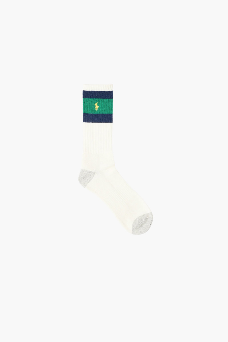 Striped cuff crew sock 3-pack Multi