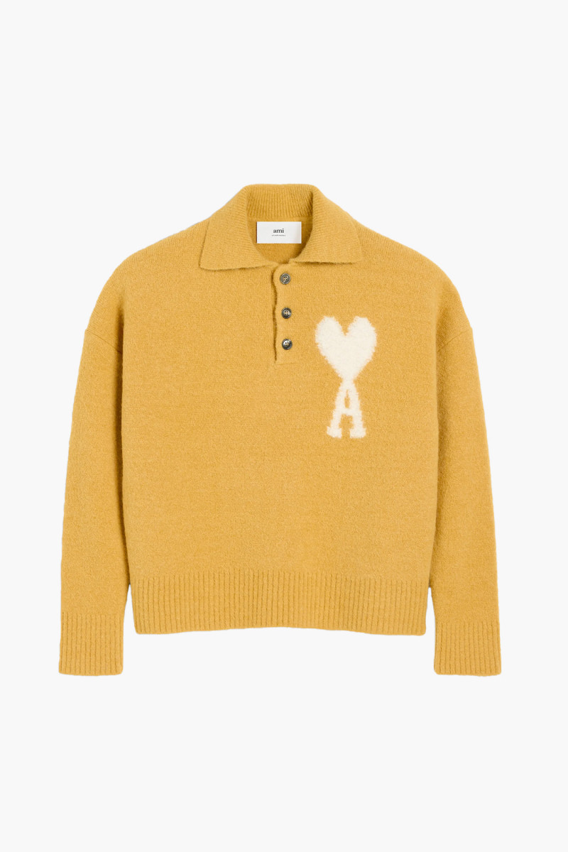 Polo ami de coeur ecru Mustard