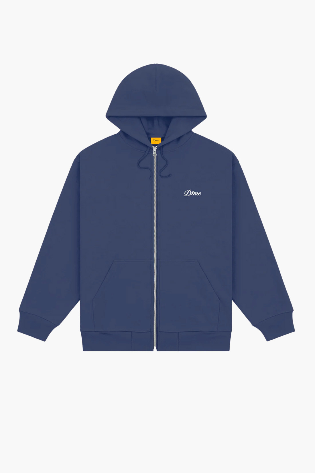 Cursive zip hoodie Night blue