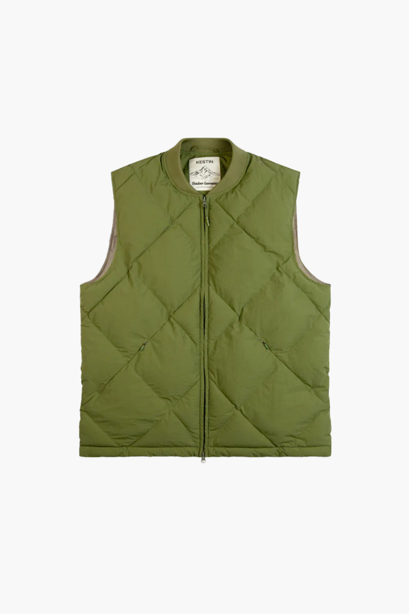 Linton padded vest Grass green