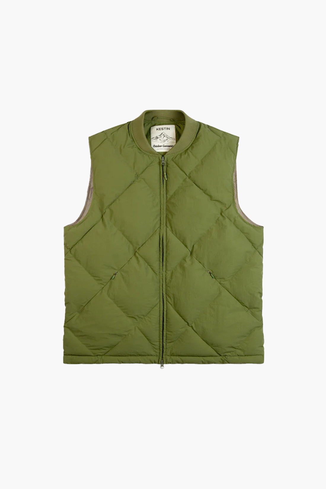 Linton padded vest Grass green