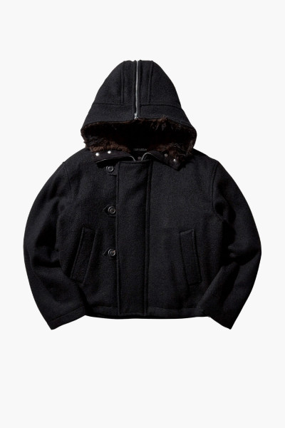 Our legacy Duluth jacket Black stamped wool - GRADUATE STORE