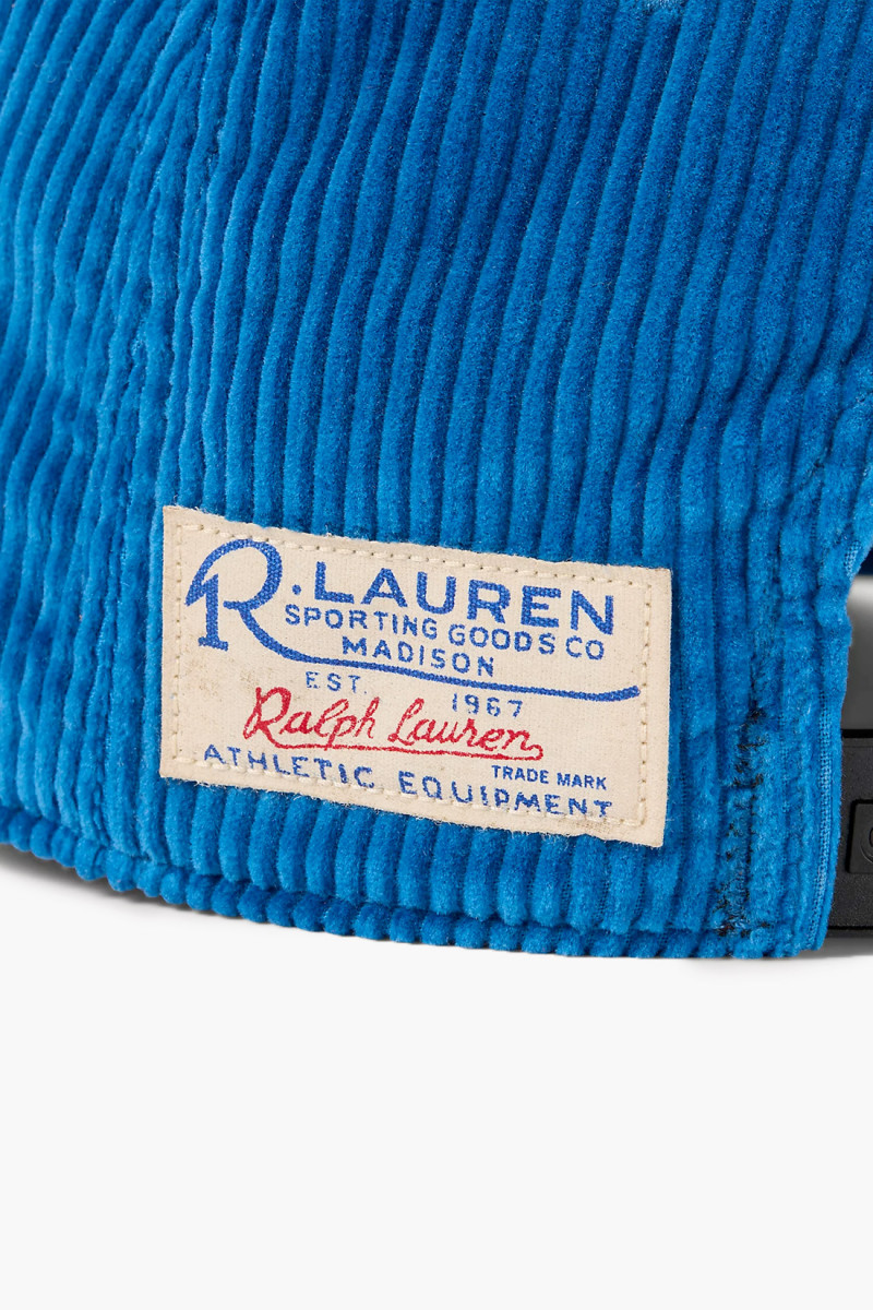 Chenille corduroy ball cap Dakota blue