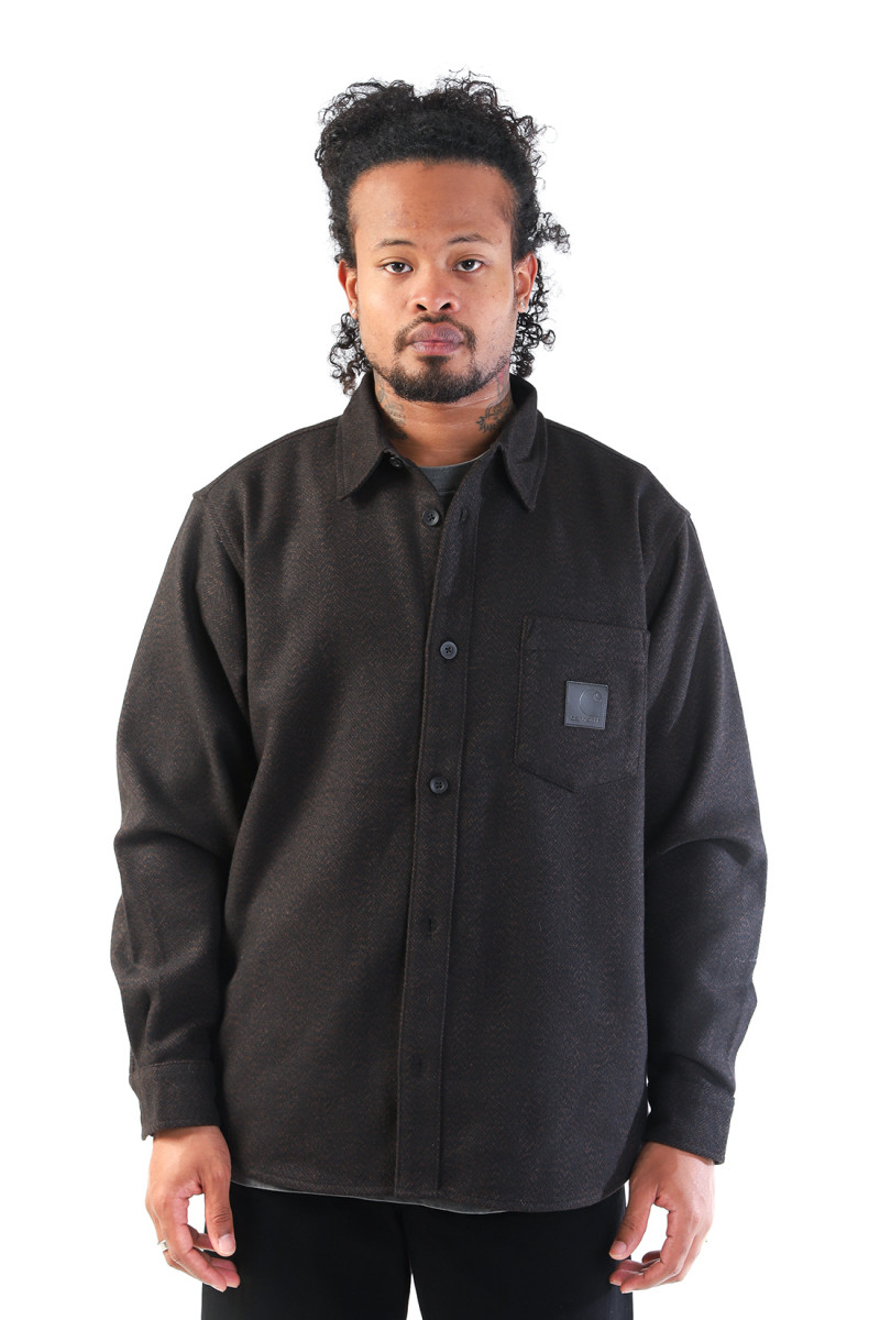 L/s truman shirt Chocolate/black