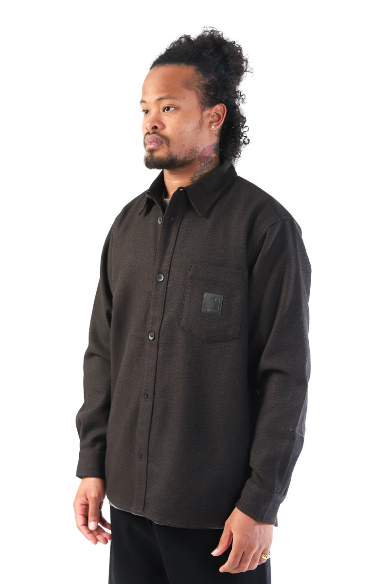 L/s truman shirt Chocolate/black