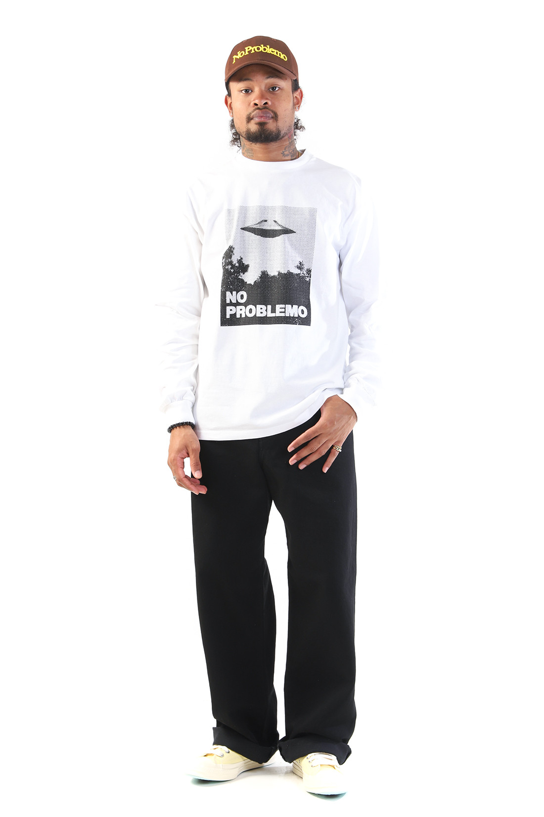 Visitors ls tee White