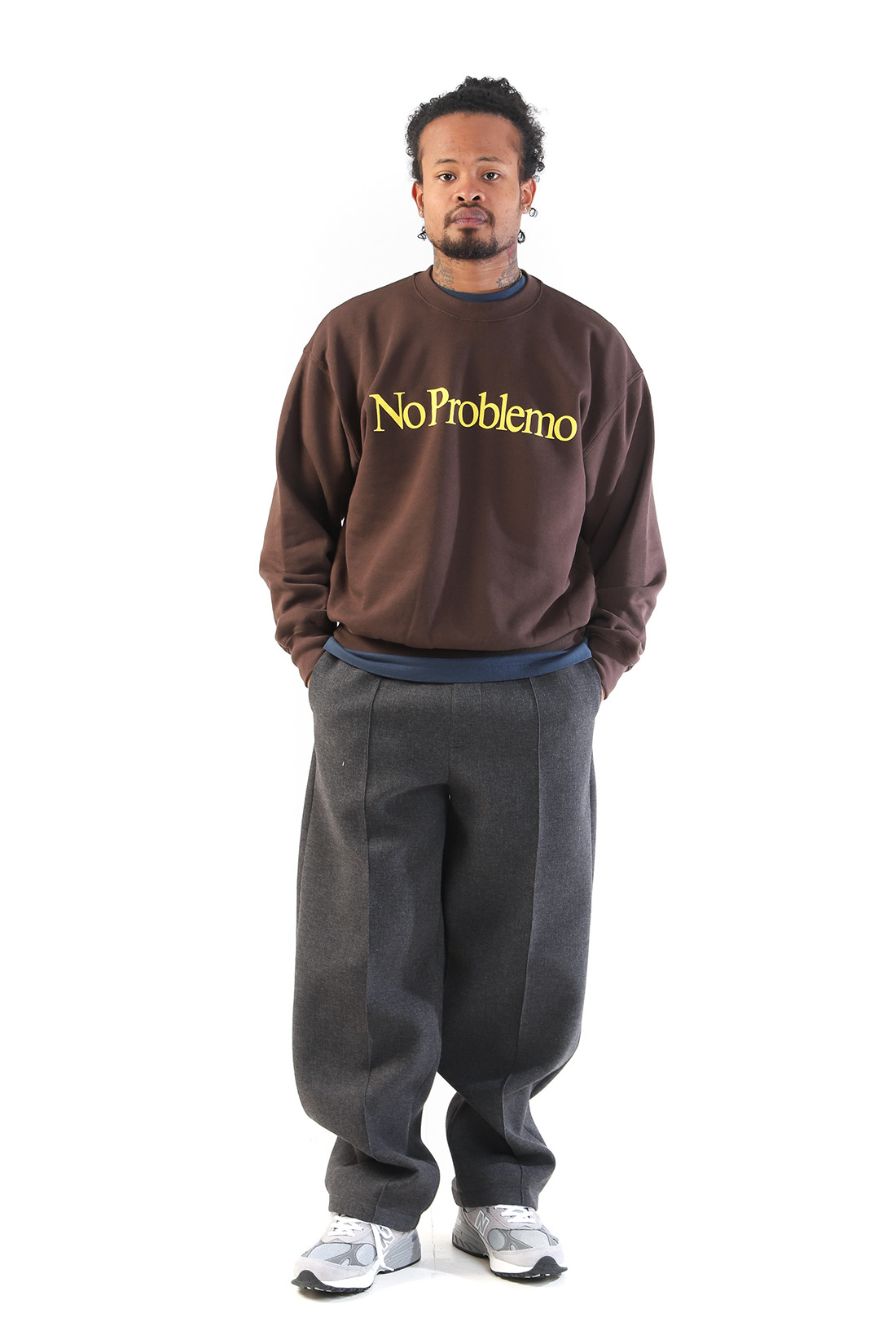 No problemo sweatshirt Brown