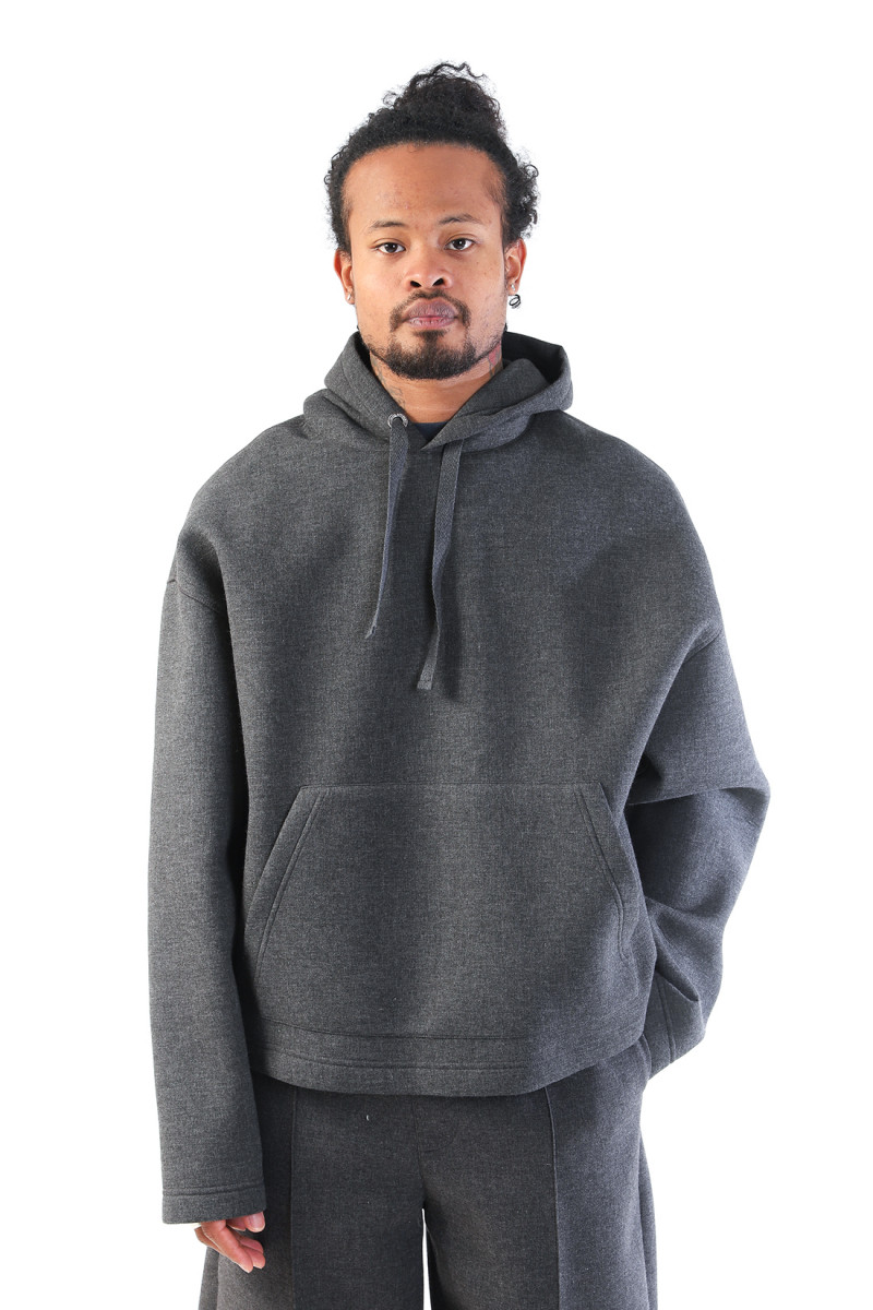 Luxury jersey hoodie Dark grey