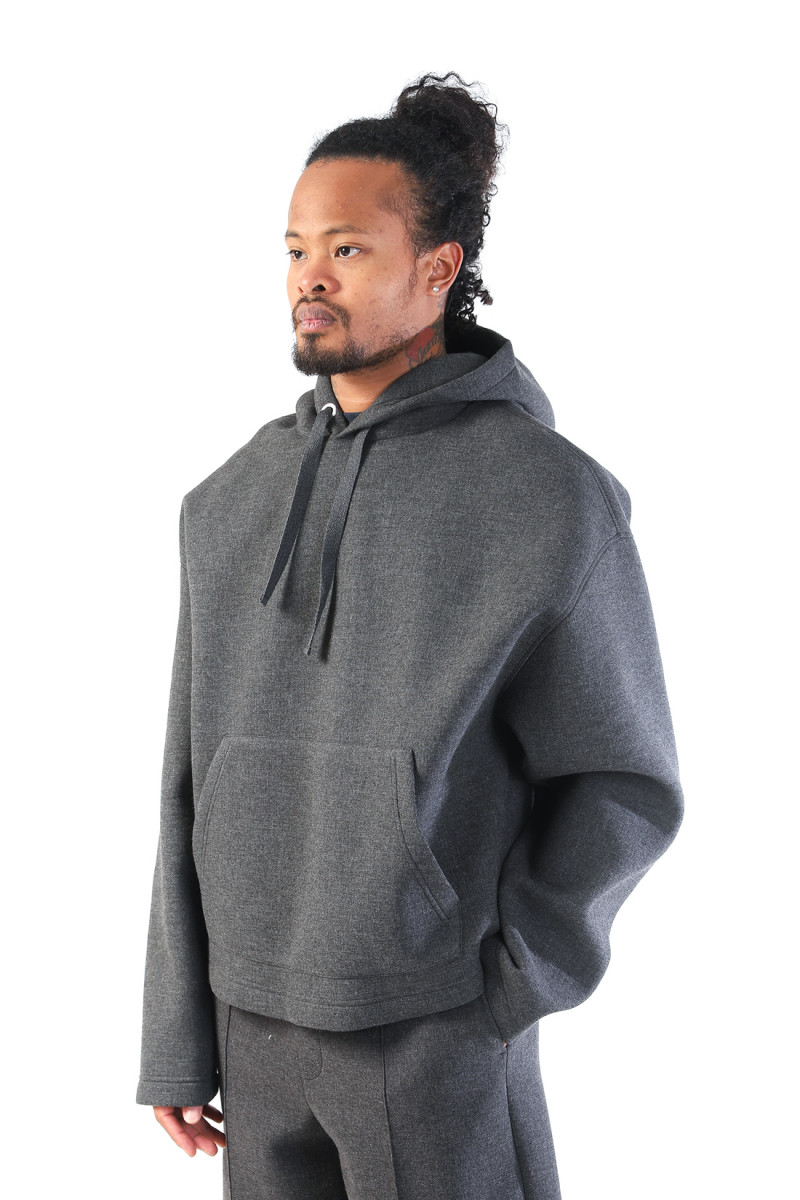 Luxury jersey hoodie Dark grey