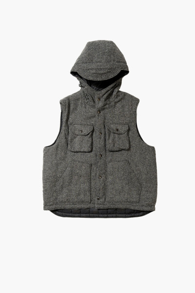 Engineered garments Field vest wool herringbone Grey - GRADUATE ...