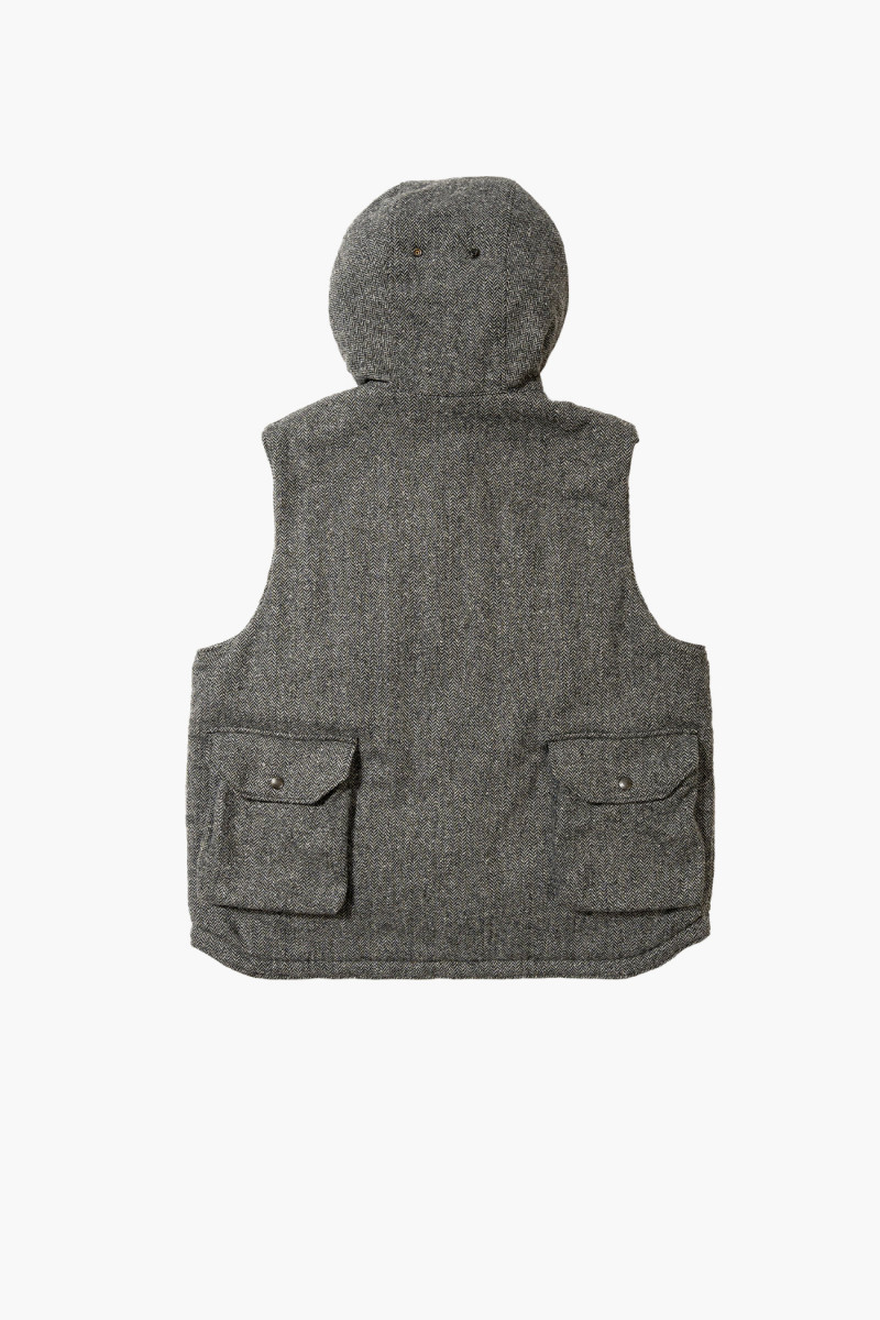 Field vest wool herringbone Grey