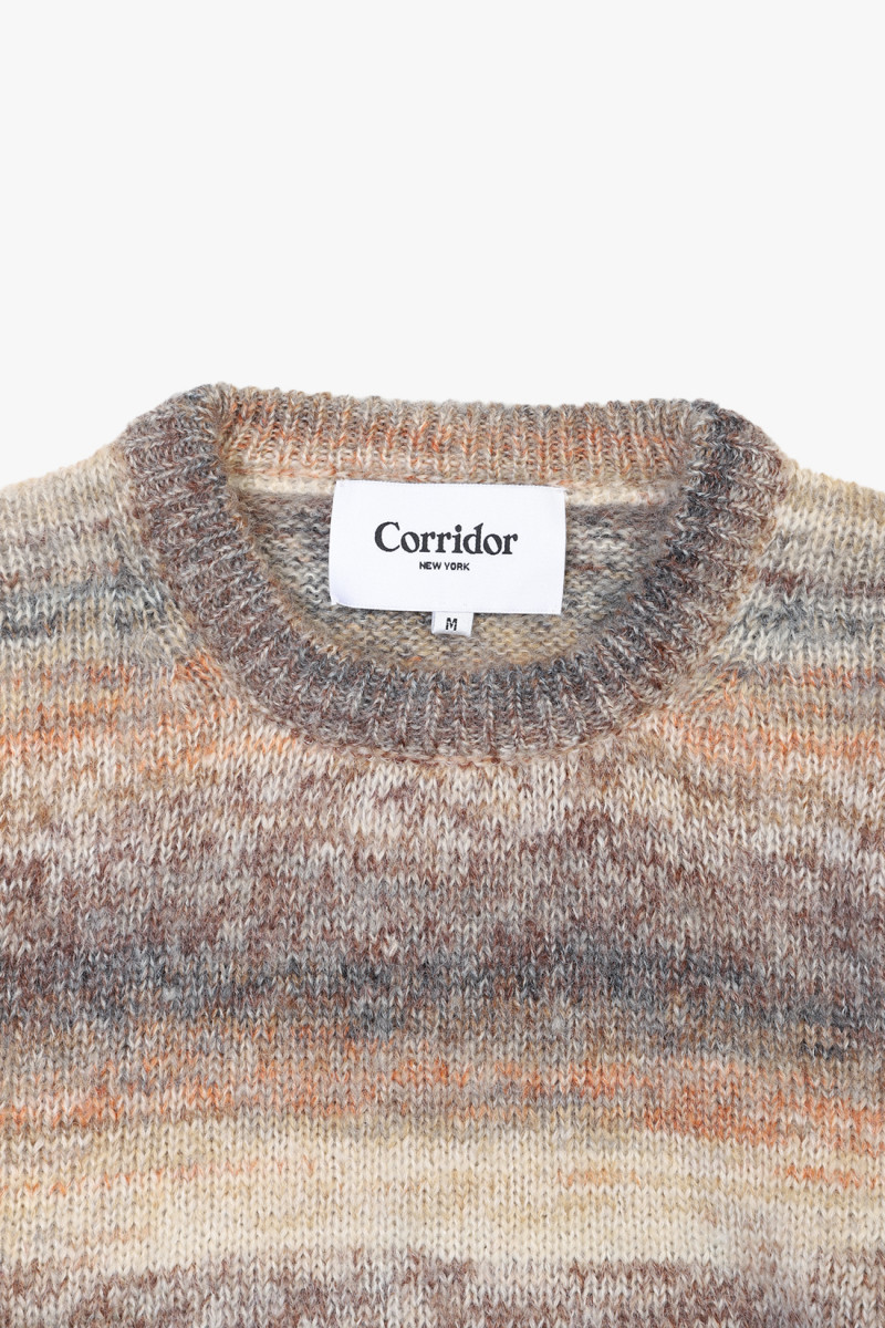 Space dye mohair crewneck Natural