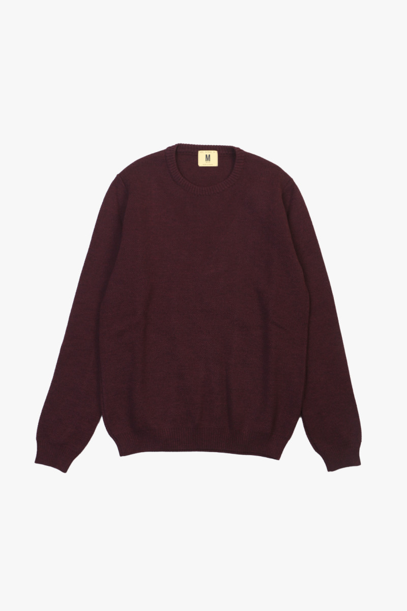 Pull youri col rond Bordeaux