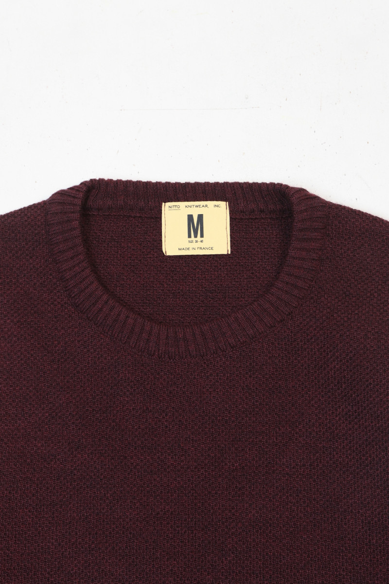 Pull youri col rond Bordeaux