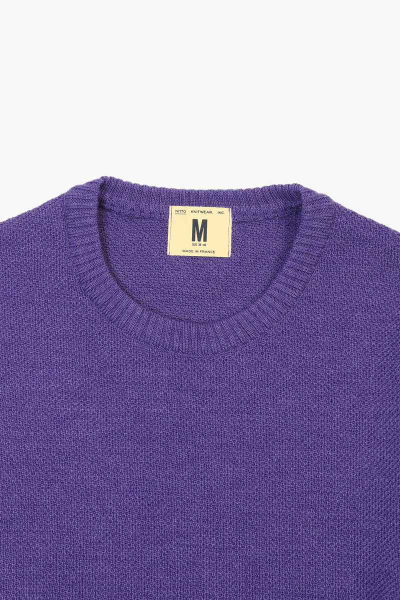 Pull youri col rond Violet