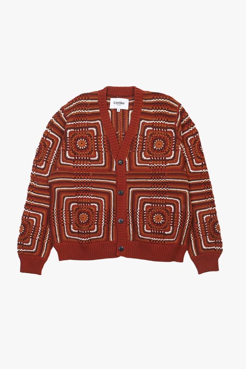 Siena crochet cardigan Brown