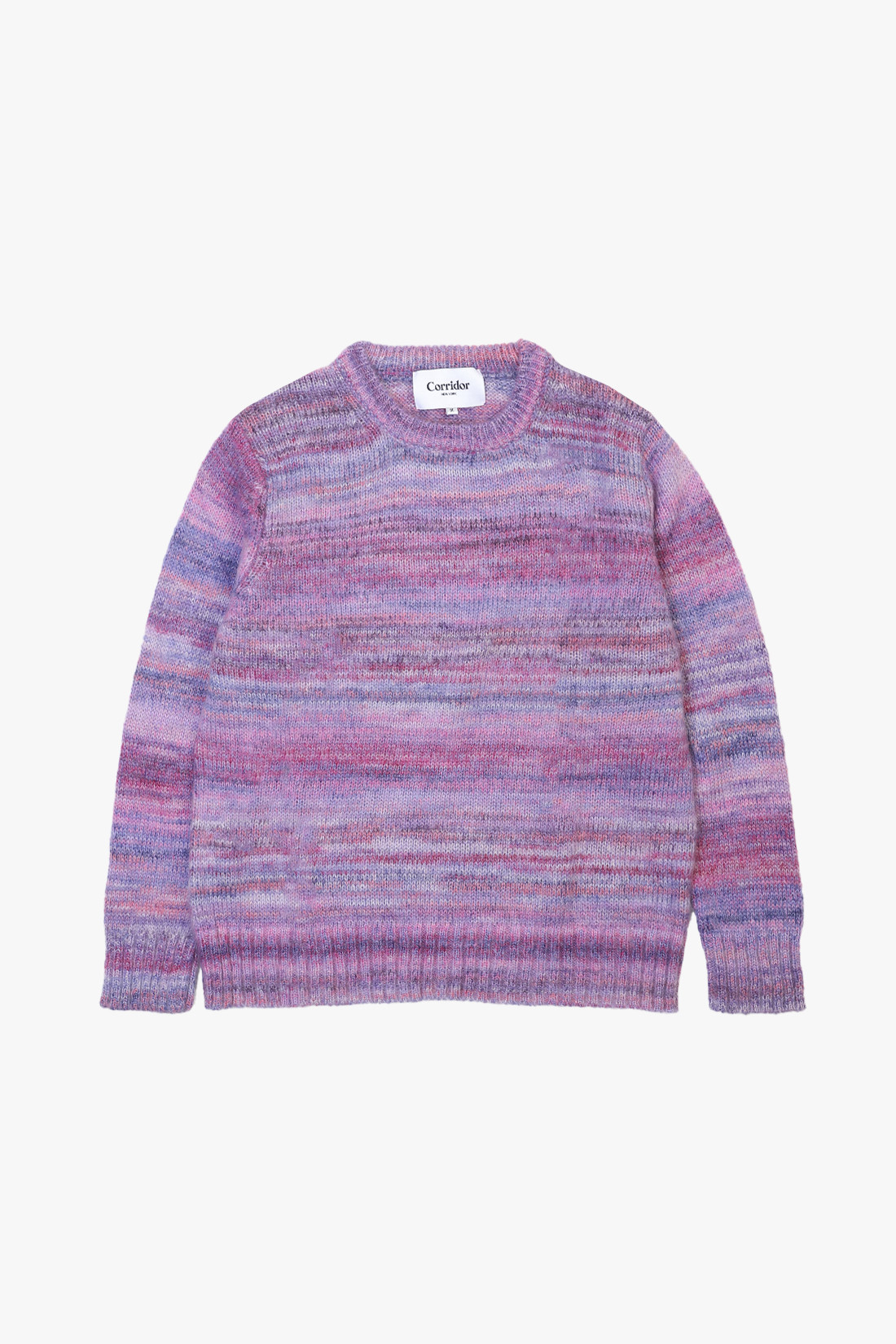 Space dye mohair crewneck Purple